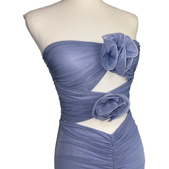 MARIANNA SENCHINA for FWRD Strapless Flower Bloom Midi Dress Small New Womens - Picture 5 of 11